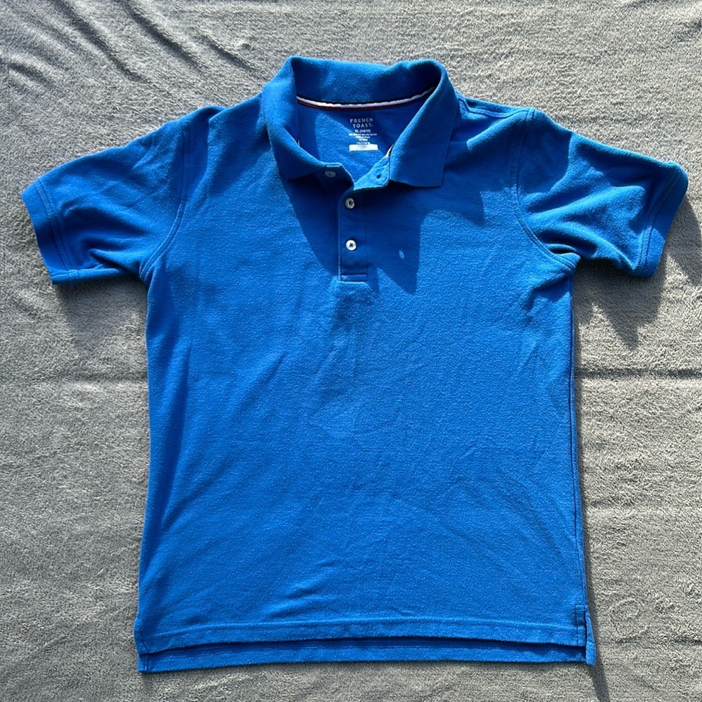 French‎ Toast Boys Blue SS Polo Shirt Size XL 14/16